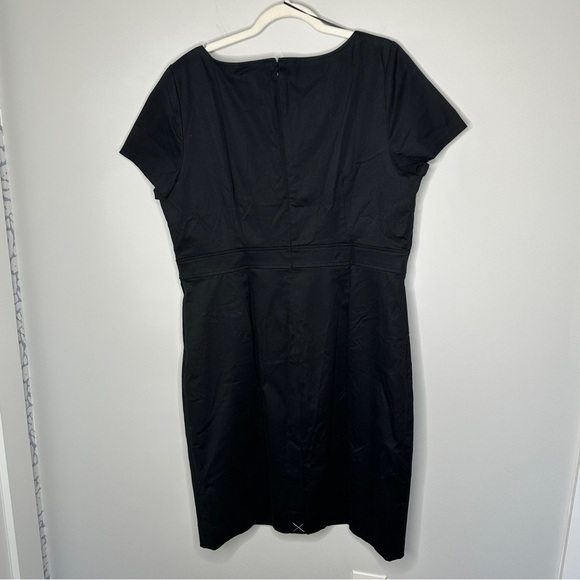 J Crew Factory Black Square Neck Sheath Size 18 BY040 NWT Spring‎ 24 Office Work - Picture 8 of 12